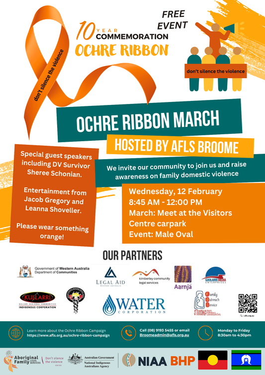 🧡 Broome Marks 10 Years of the Ochre Ribbon Campaign