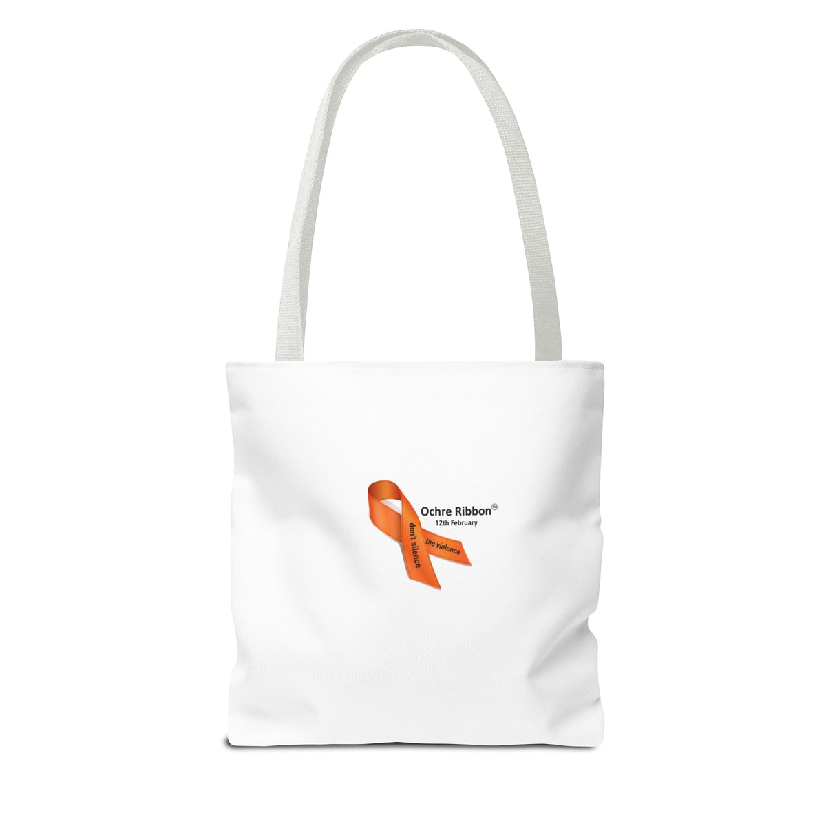 Ochre Ribbon Awareness Ribbon Tote Bag — Advocacy & Support Shoulder Tote