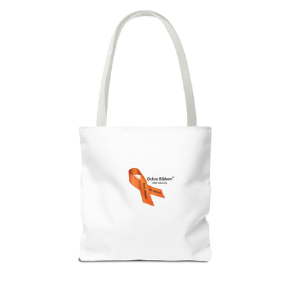 Ochre Ribbon Awareness Ribbon Tote Bag — Advocacy & Support Shoulder Tote