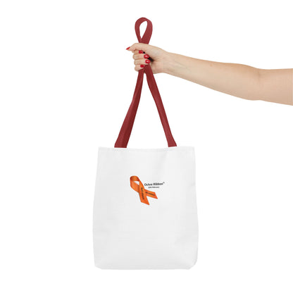 Ochre Ribbon Awareness Ribbon Tote Bag — Advocacy & Support Shoulder Tote
