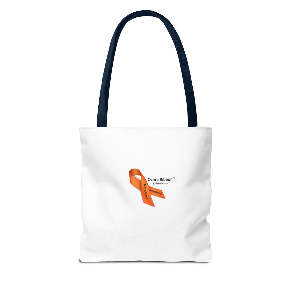 Ochre Ribbon Awareness Ribbon Tote Bag — Advocacy & Support Shoulder Tote
