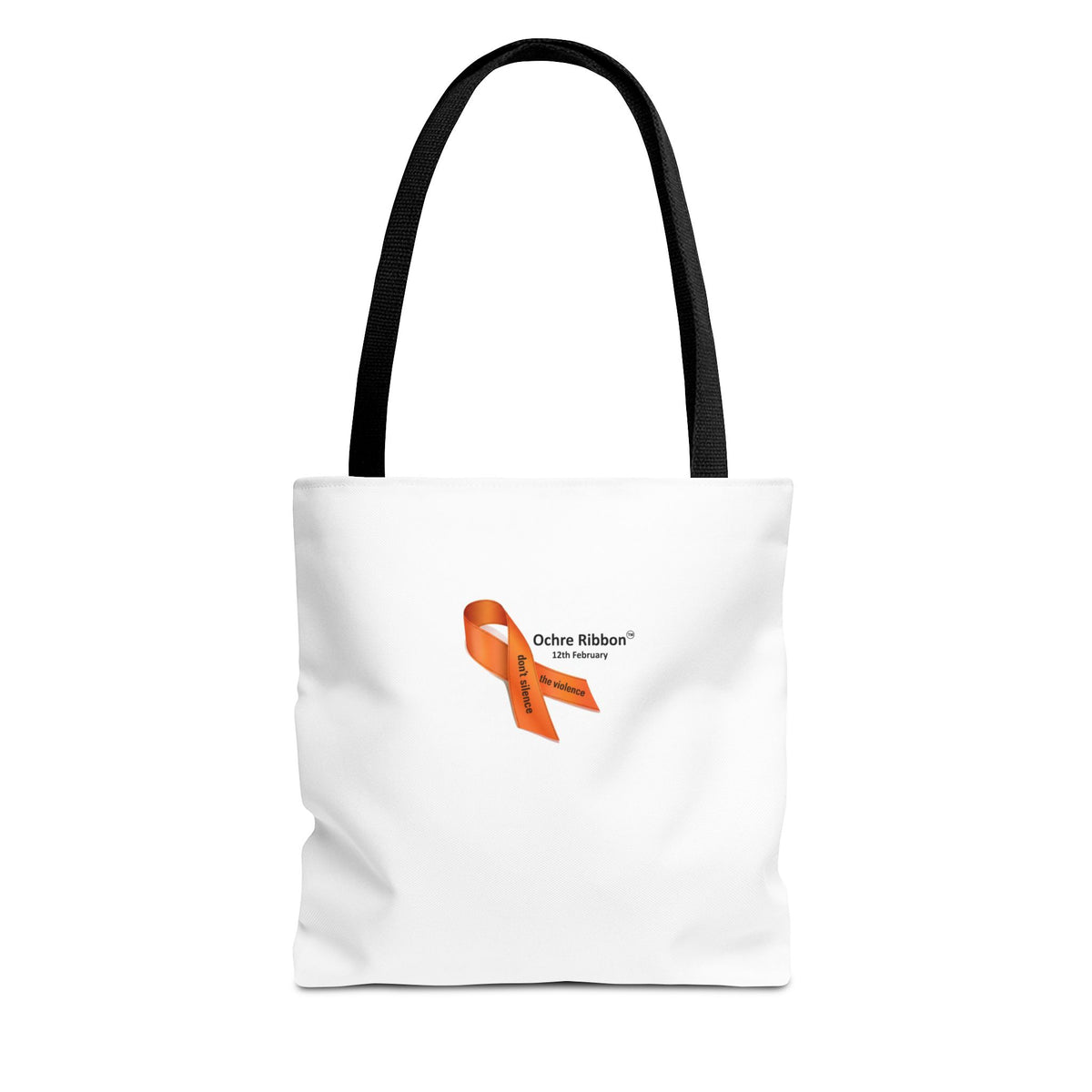 Ochre Ribbon Awareness Ribbon Tote Bag — Advocacy & Support Shoulder Tote