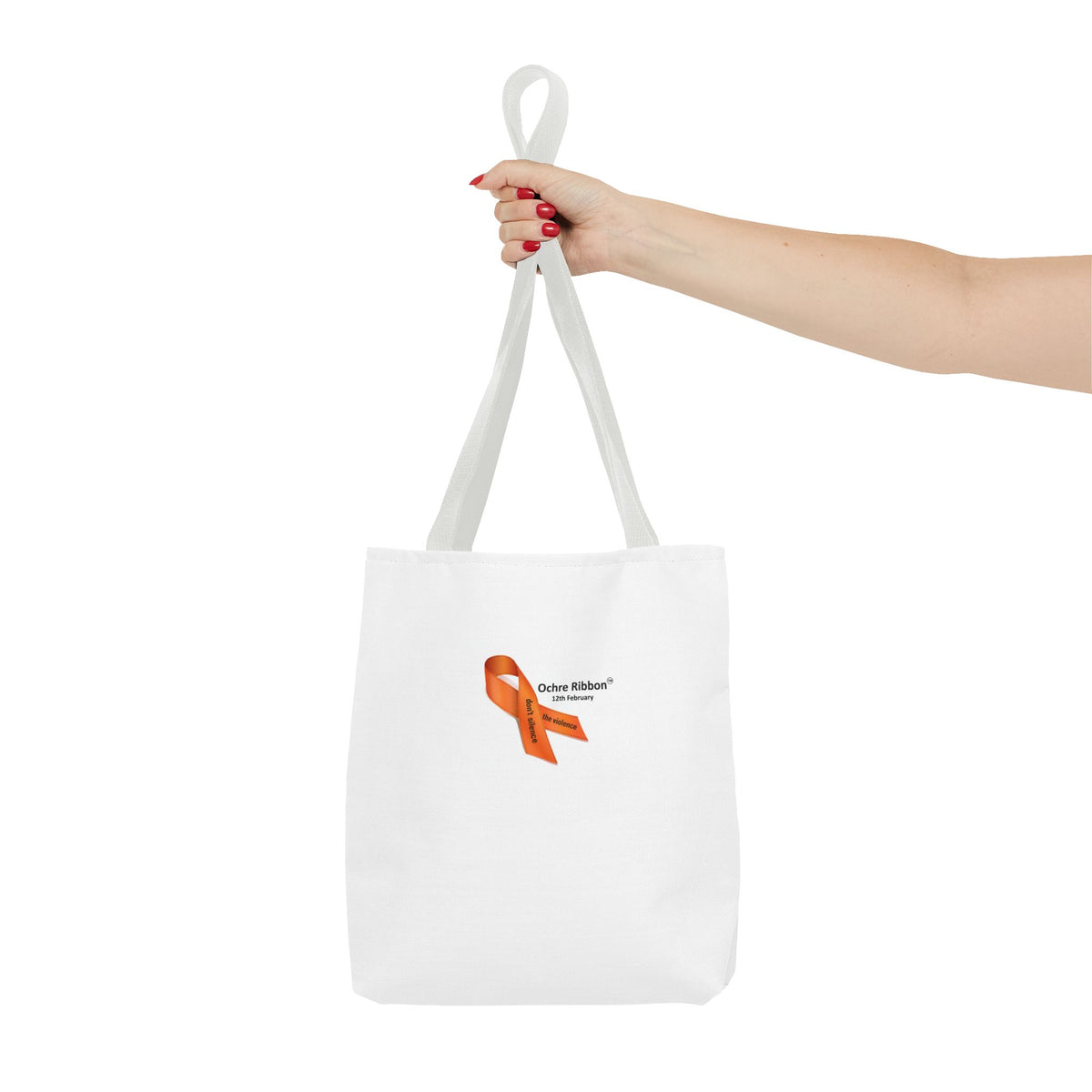 Ochre Ribbon Awareness Ribbon Tote Bag — Advocacy & Support Shoulder Tote