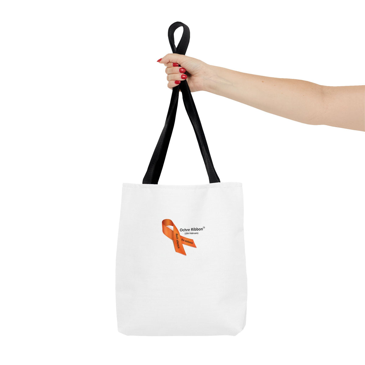 Ochre Ribbon Awareness Ribbon Tote Bag — Advocacy & Support Shoulder Tote