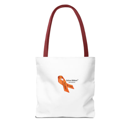 Ochre Ribbon Awareness Ribbon Tote Bag — Advocacy & Support Shoulder Tote