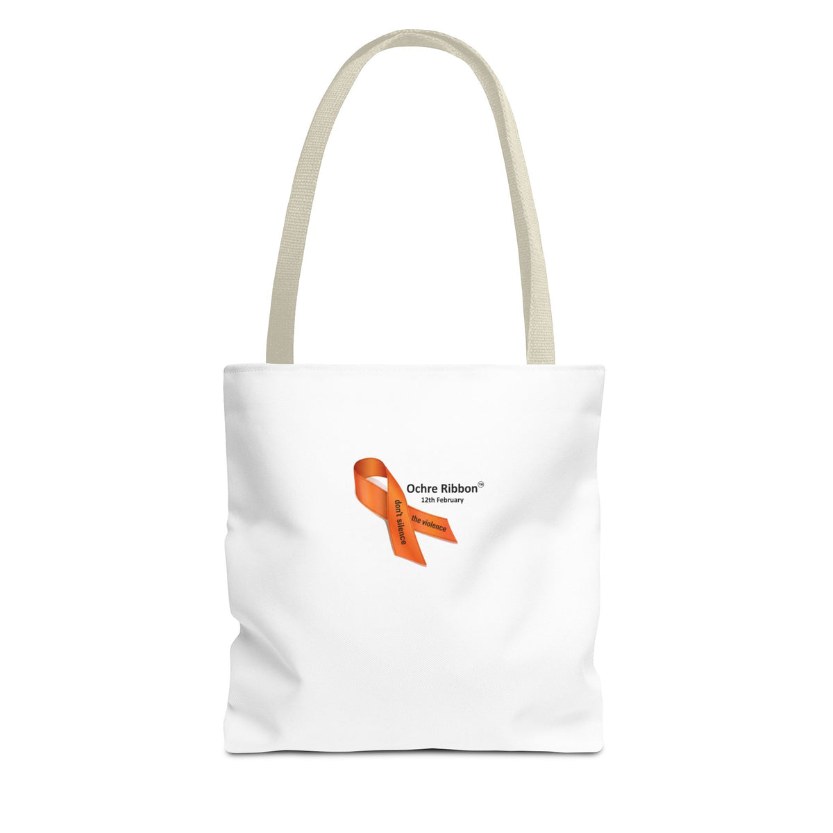 Ochre Ribbon Awareness Ribbon Tote Bag — Advocacy & Support Shoulder Tote