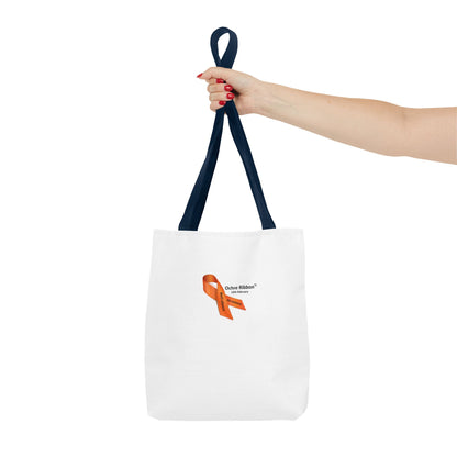 Ochre Ribbon Awareness Ribbon Tote Bag — Advocacy & Support Shoulder Tote