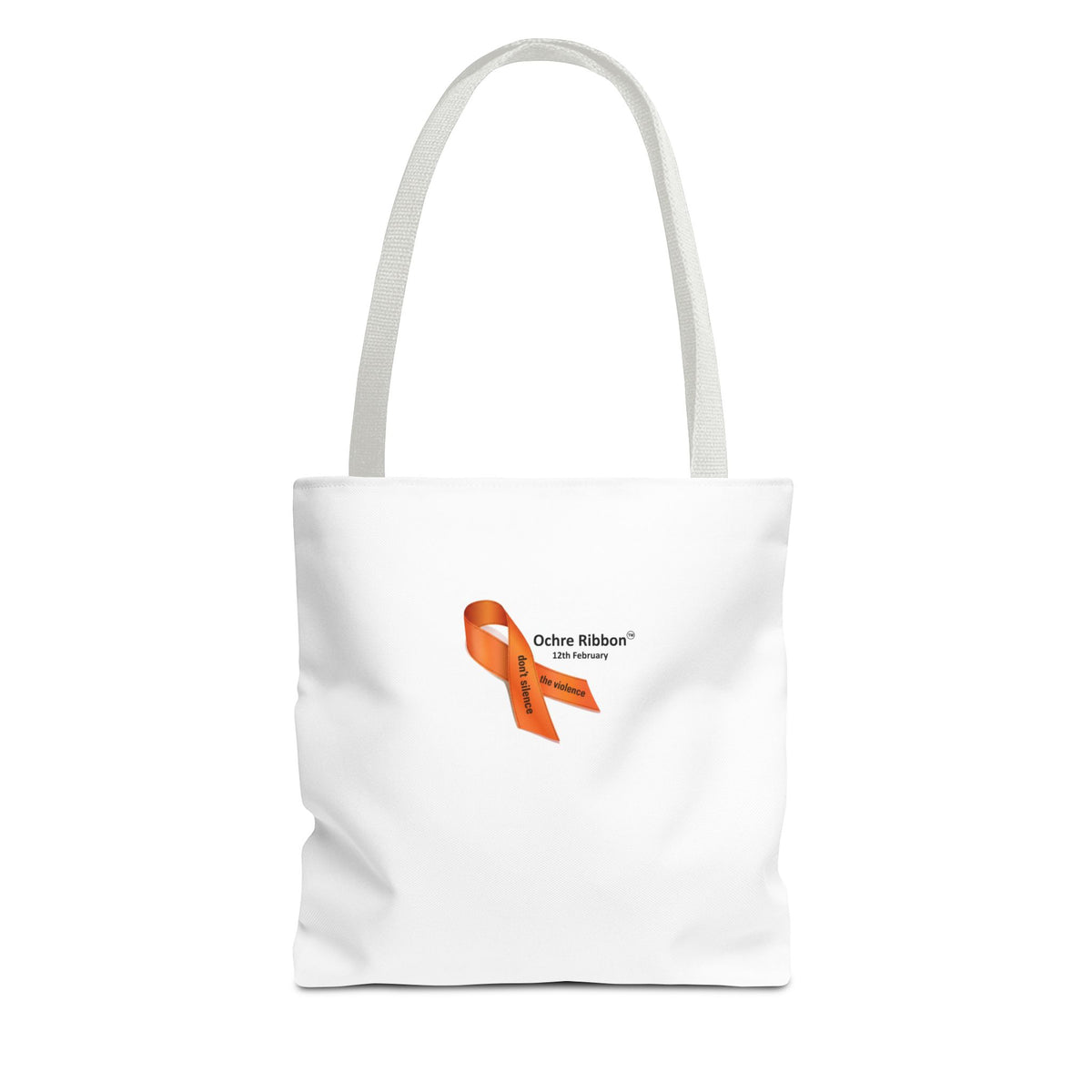 Ochre Ribbon Awareness Ribbon Tote Bag — Advocacy & Support Shoulder Tote