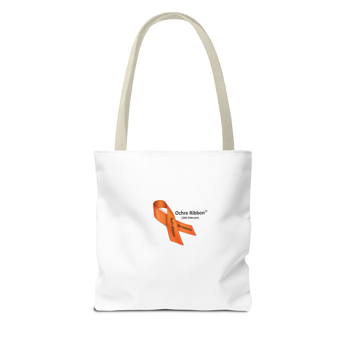 Ochre Ribbon Awareness Ribbon Tote Bag — Advocacy & Support Shoulder Tote