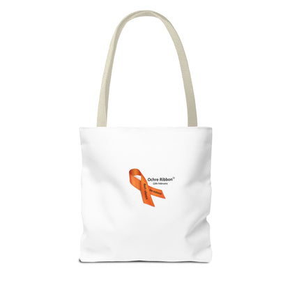 Ochre Ribbon Awareness Ribbon Tote Bag — Advocacy & Support Shoulder Tote