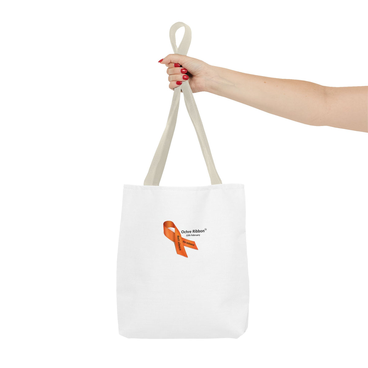 Ochre Ribbon Awareness Ribbon Tote Bag — Advocacy & Support Shoulder Tote